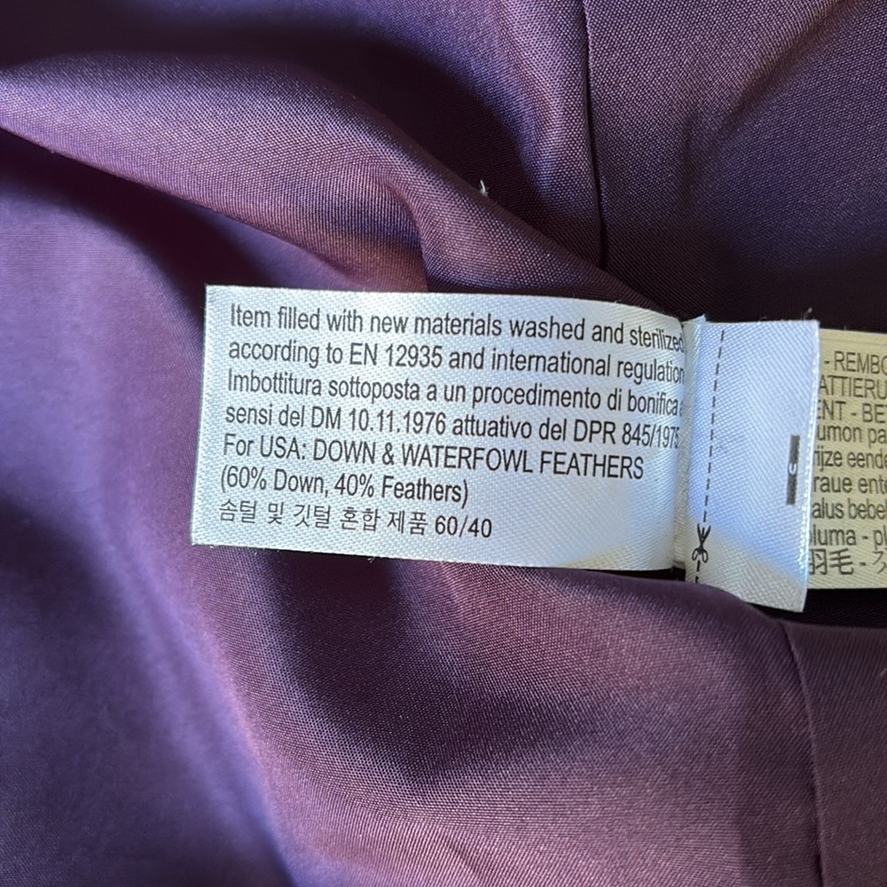 Zara down puffer coat 3/4 length with hood Size M - Picture 11 of 11